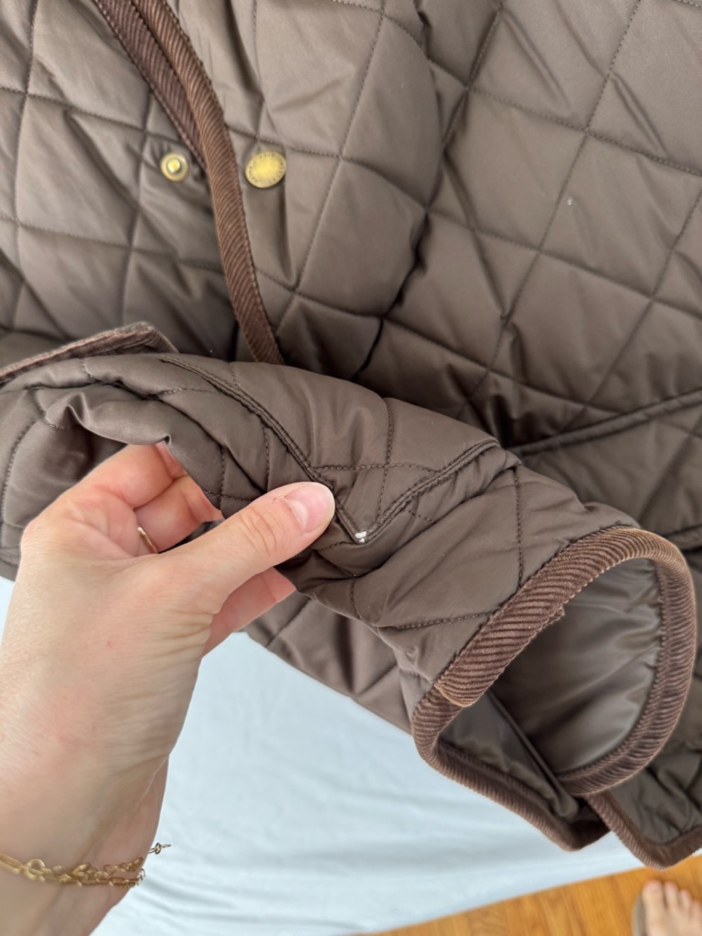 Polo Ralph Lauren Women's Corduroy Trim Quilted Barn Jacket - Picture 7 of 9